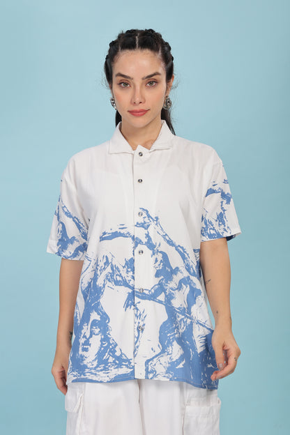 Santorini shirt - White (Slightly Cropped)