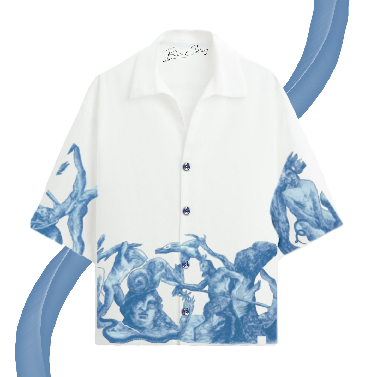 Santorini shirt - White (Slightly Cropped)